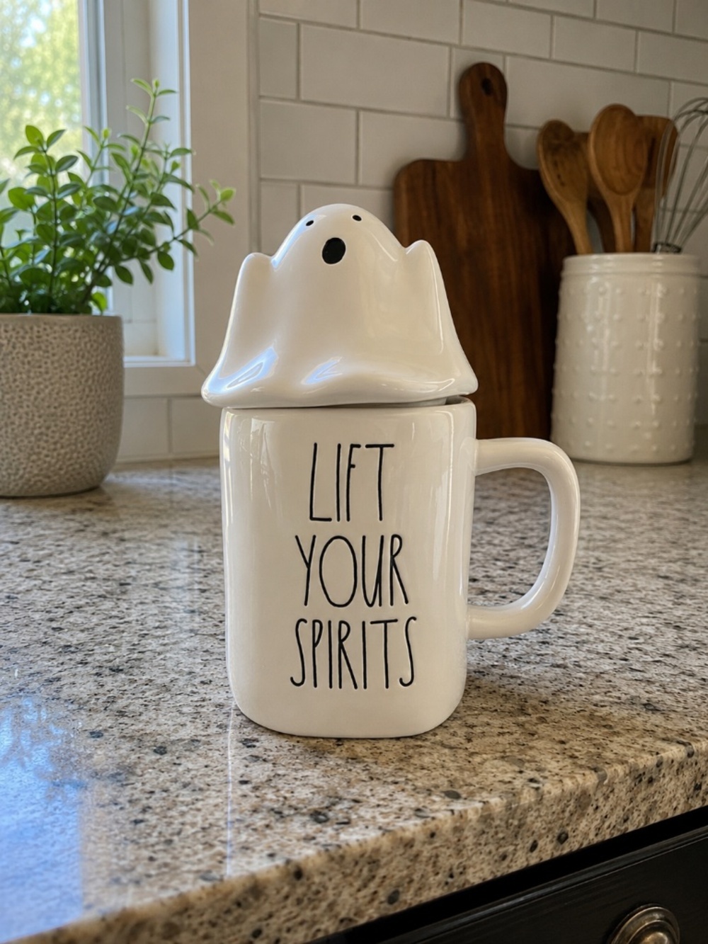 Rae Dunn Cream Ghost Mug